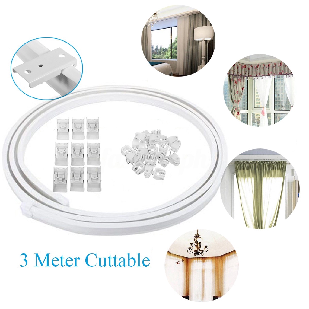 3 Meter Cuttable Bendable Curtain Track Rail For Straight Shopee