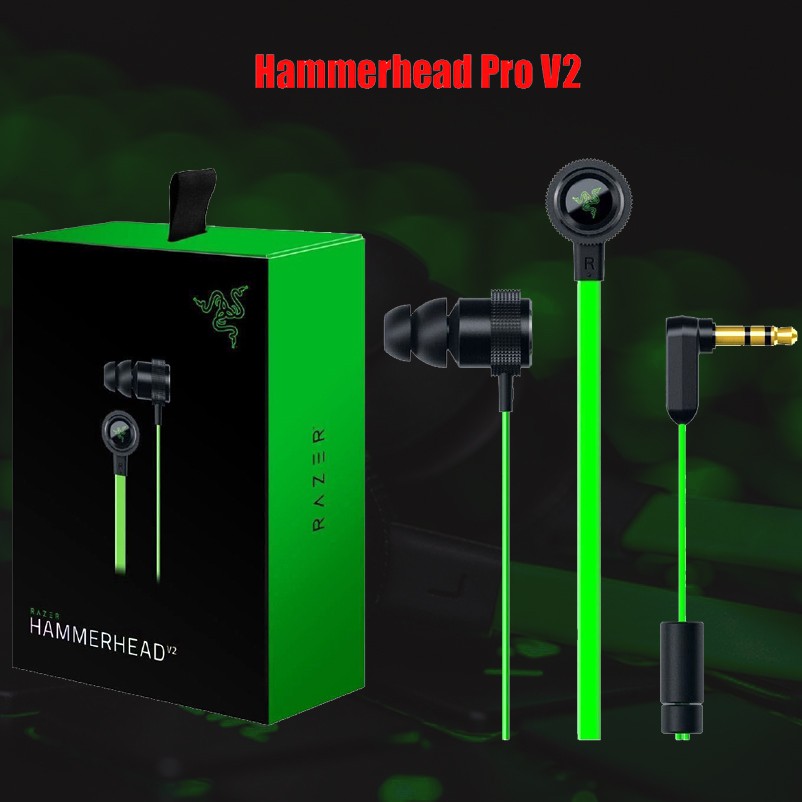 Cod Razer Hammerhead Pro V2 In Ear Music Game Headset Headphone Shopee Philippines