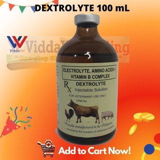100 ml Dextrolyte Electrolytes Amino Acids  Vitamin B Complex  swine pets gamefowl poultry