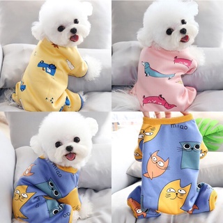 New Pet Pajamas Puppy Clothes Teddy Bichon Pomeranian Schnauzer Cat Clothes Dog Clothes Pet Clothes Spring and Autumn
