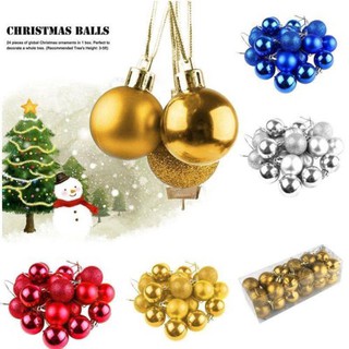 【20PCS/4CM】FAST DELIVERY Glitter Christmas Balls Baubles Xmas Tree Hanging #9