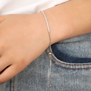 Women Adjustable Bracelets Rose Gold Silver Color Chain Fashion Bangle