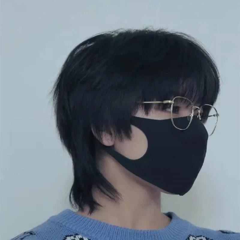 ♠Mullet head wig male short hair Korean style handsome Japanese wolf