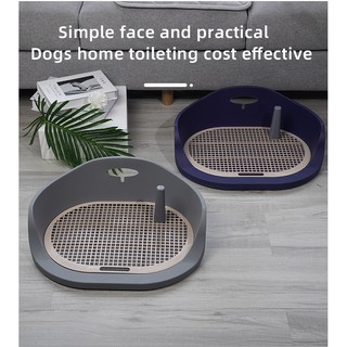 Dog Indoor Puppy Potty Trainer Fence Post With bowl splash toilet drain pet dogs