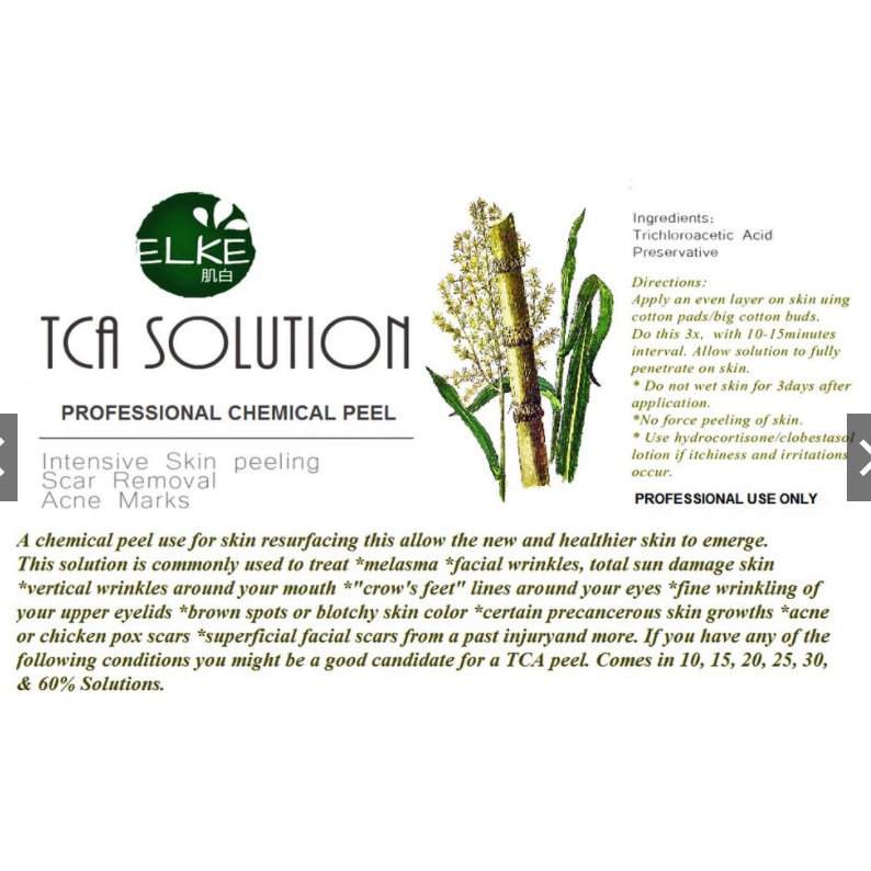 TCA Professional Chemical Peel (60ML Solutions) Shopee Philippines
