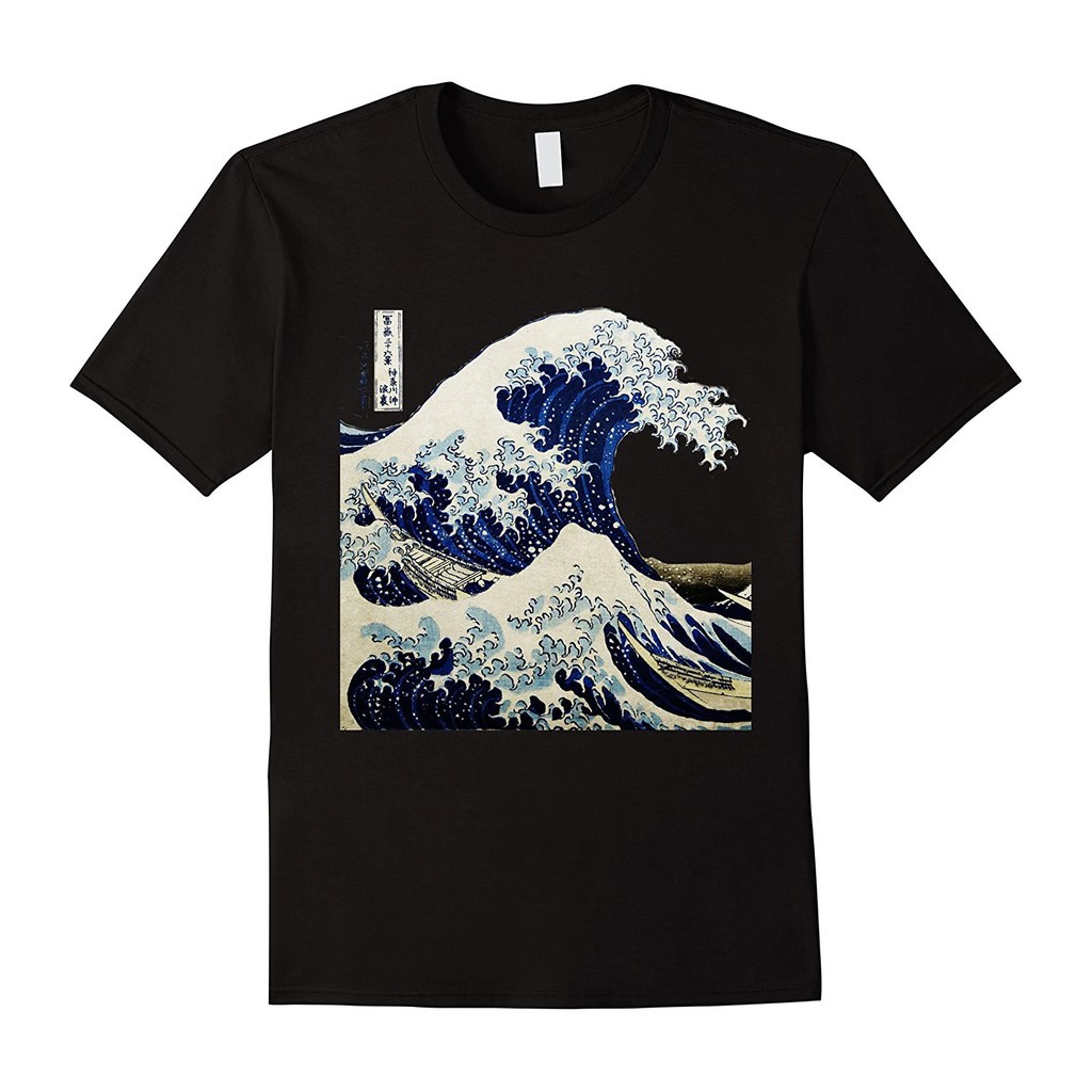 Gildan Kanagawa Japanese The Great Wave T Shirt Men T Shirts Men Print T Shirt Mens Short - 