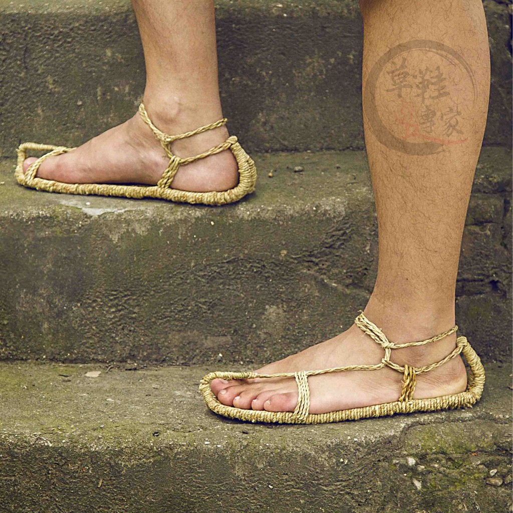 woven grass sandals