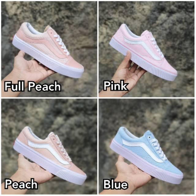 peach vans shoes