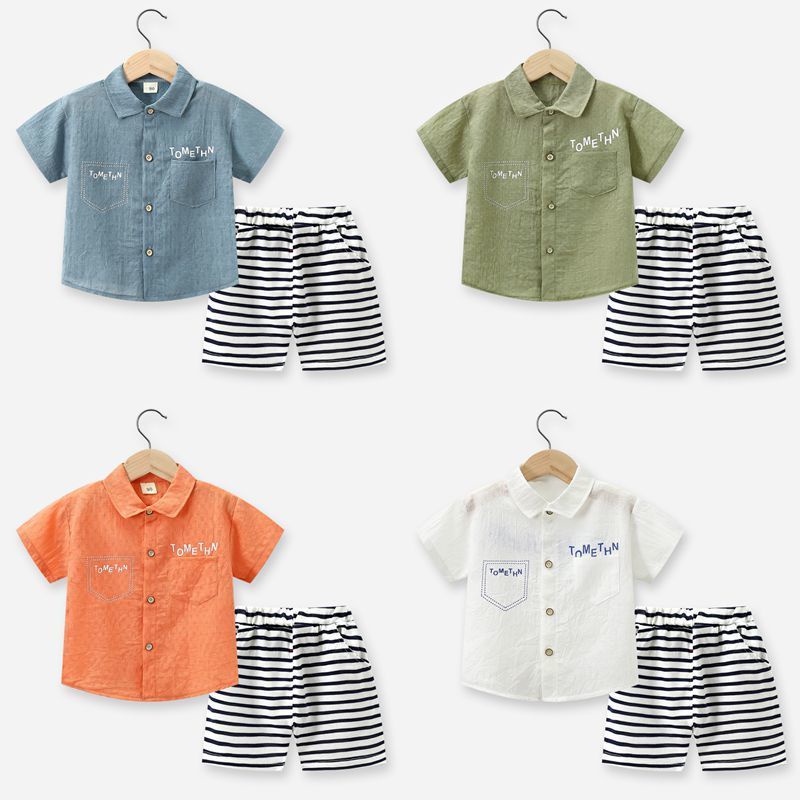 1 2 3 4 Years Old Boys Clothes Summer Shirts Shorts Sets Baby Boys  Short-sleeve Shirt Suit Casual Kids Costumes Outfit | Shopee Philippines