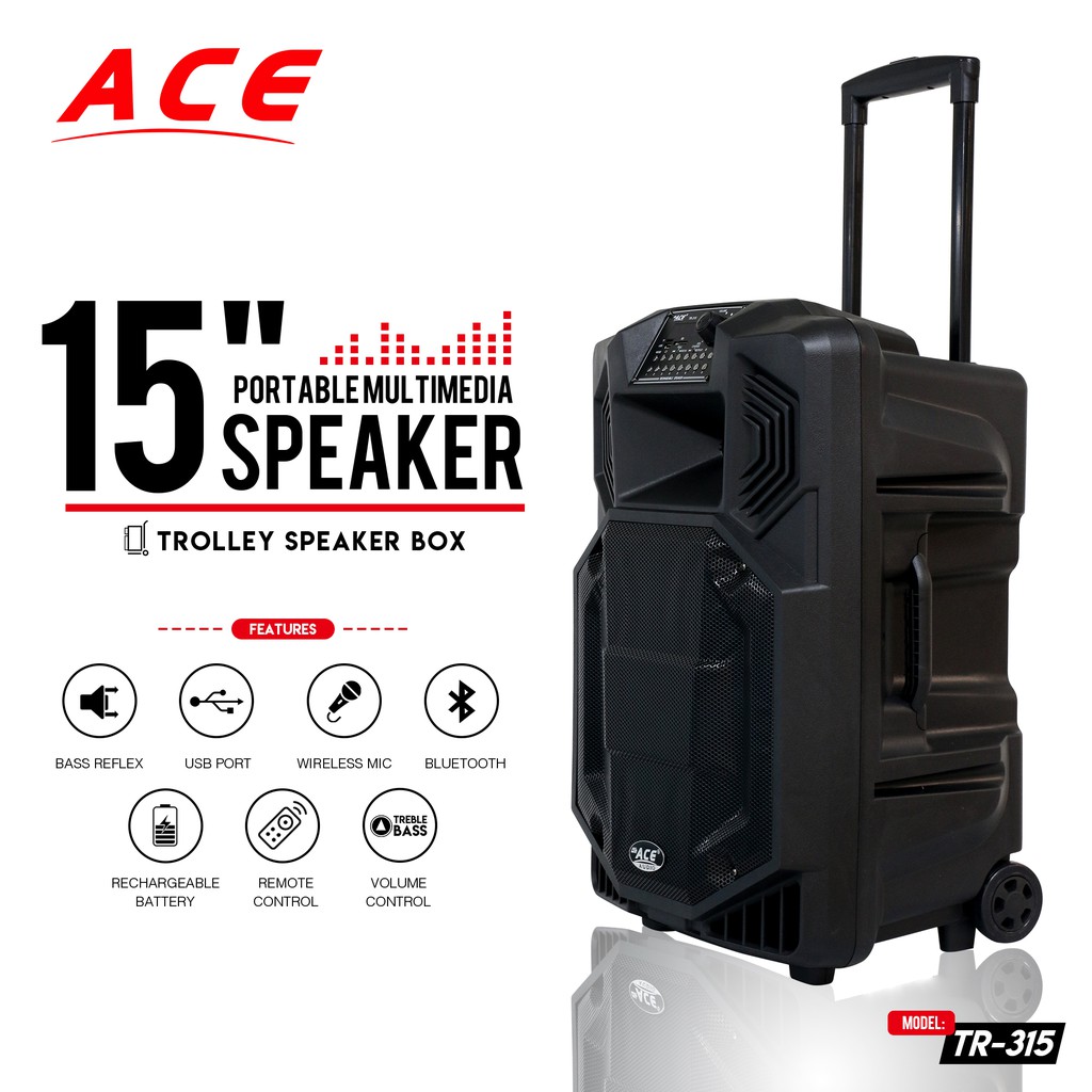 portable speaker with trolley