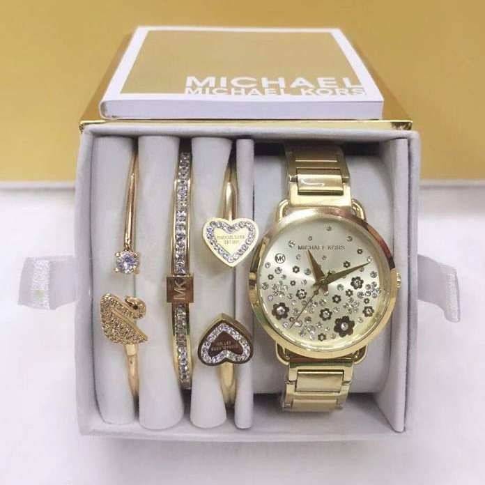 michael kors watch flower design