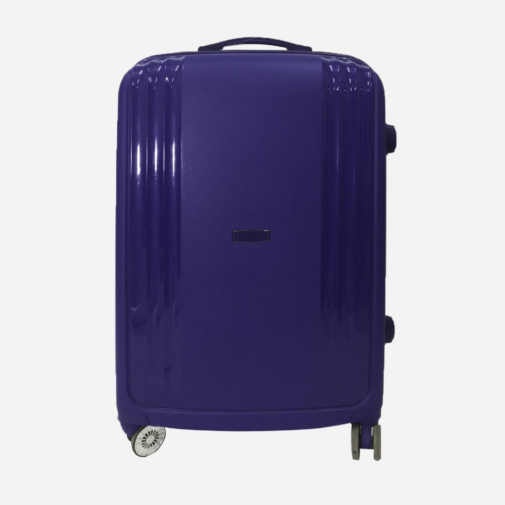 blue hard case luggage