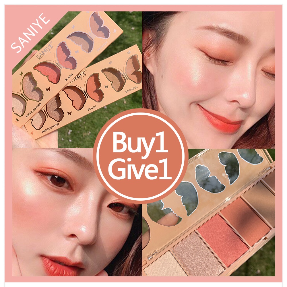 SANIYE Original 3 In 1 Highlighter Blush Bronzer Combination Palette