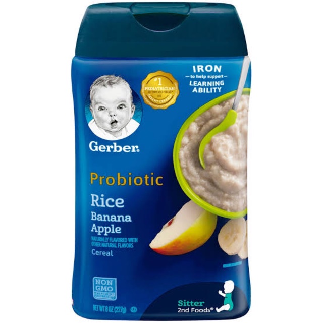 gerber probiotic rice banana apple cereal