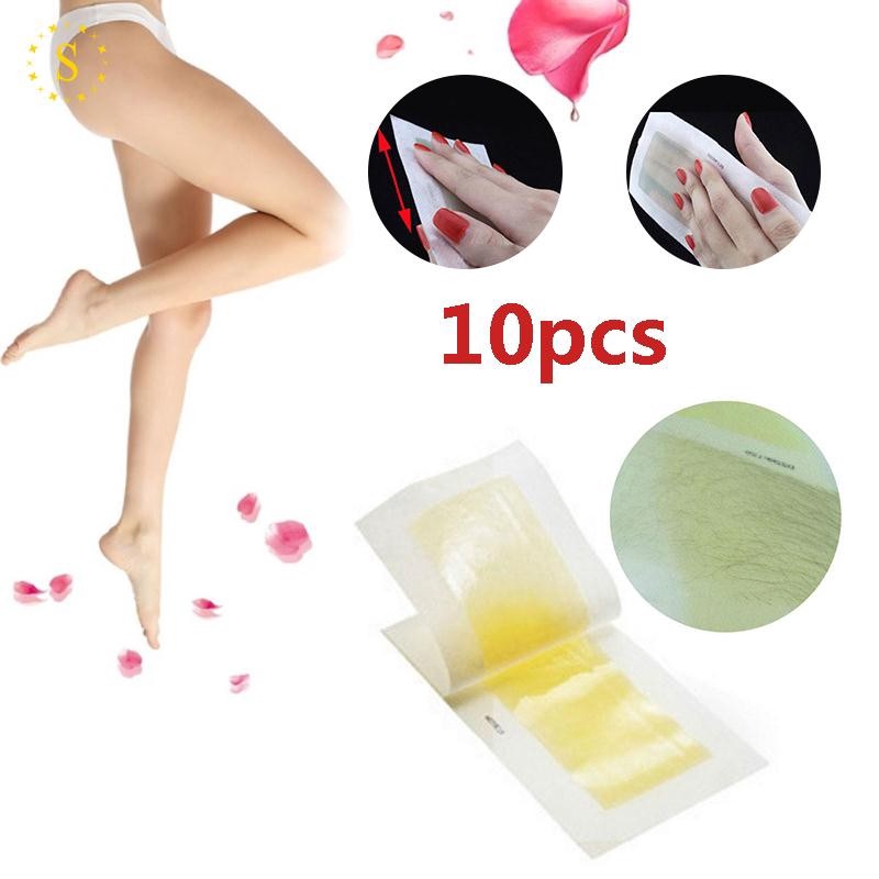 10pcs Leg Hair Removal Wax Paper Remove Hair Facial Effecive