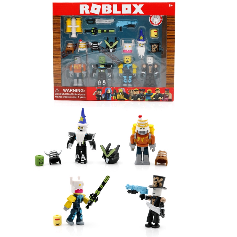 4pcs Virtual World Roblox Building Blocks Dolls Robot Games Roblox Pvc Action Figure Toys Kids Gift Shopee Philippines - roblox robot toy