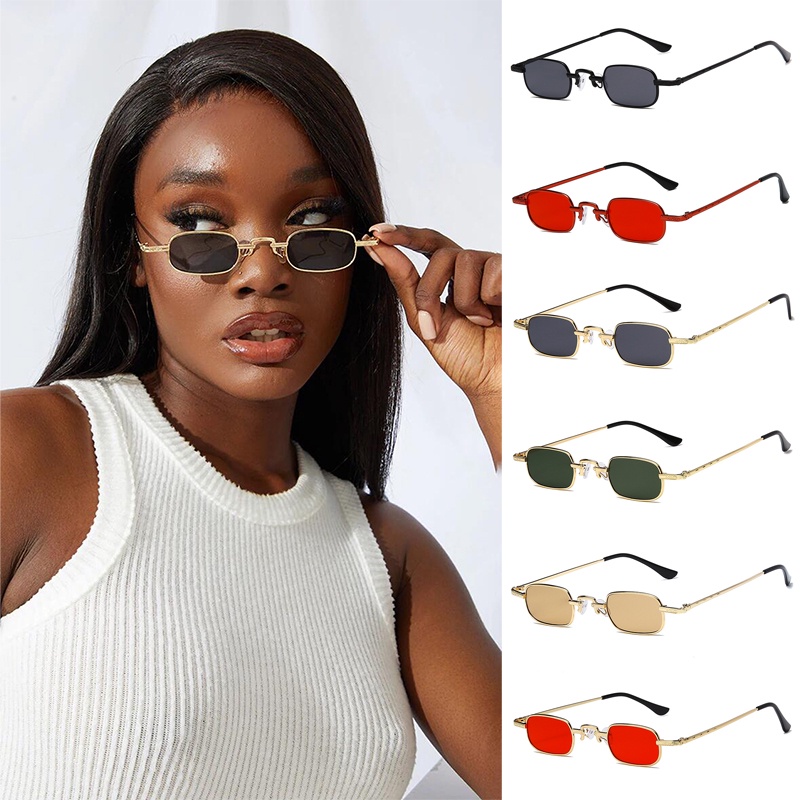 Retro Punk Glasses Clear Sunglasses Female Retro Sunglasses Men Metal Frame Black Gray Gold 