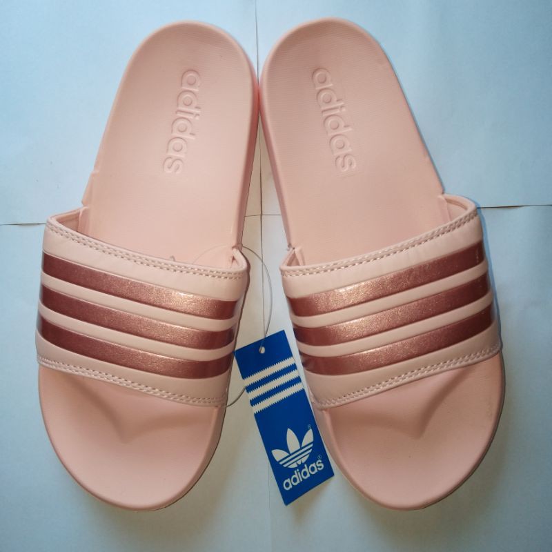 adidas adilette comfort slides women's rose gold