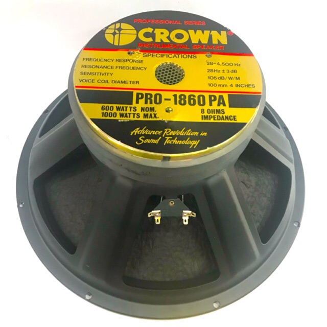 crown speaker 15 inches
