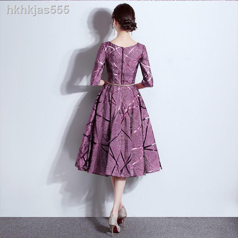 purple evening dress