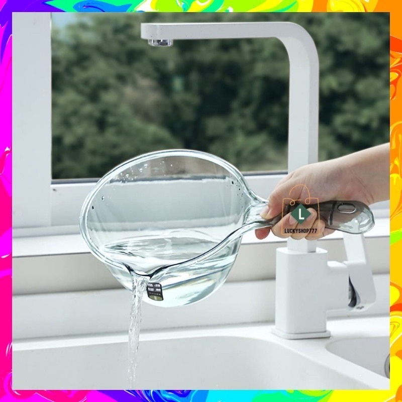 Japanese Water Dipper Clear Tabo Aesthetic Transparent Scooper Bathroom ...