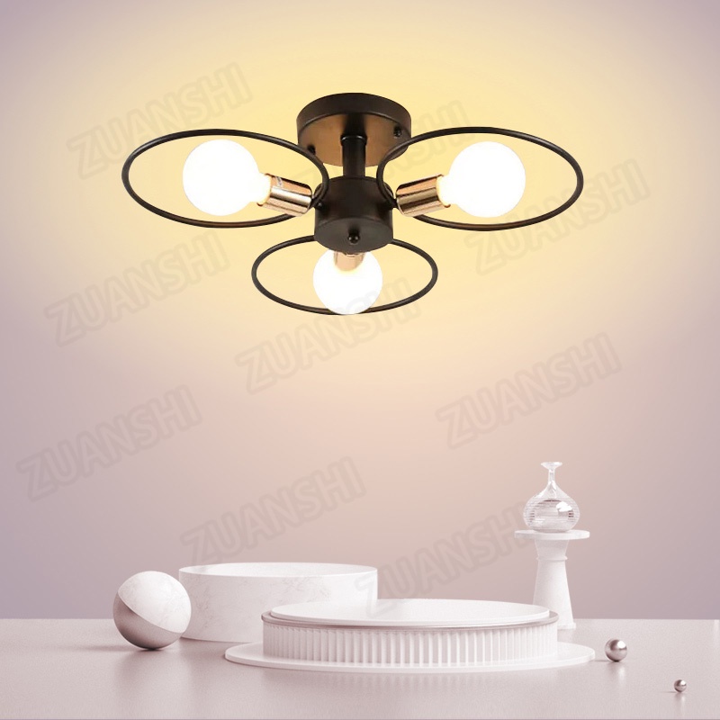 Black Nordic LED Ceiling Light Lampu Siling Lampu Deco Lamp Ceiling