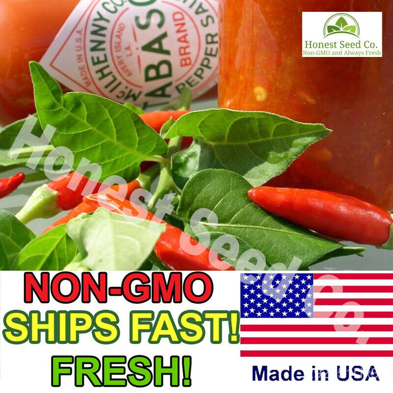 Guaranteed germination rate 40+ Tabasco Pepper Seeds Rare Non