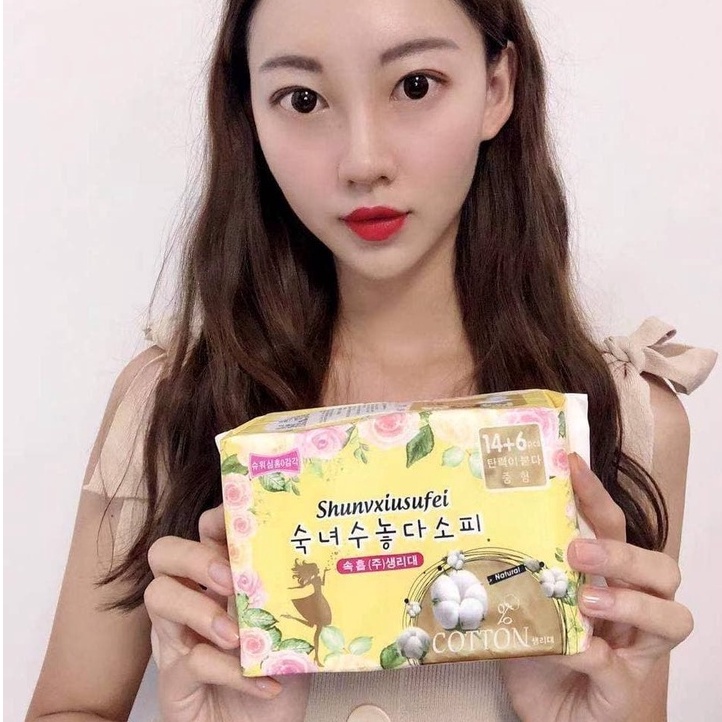 cute korean brand sanitary napkin with negative ionPremiere Anti-Dysmenorrhea good for female health