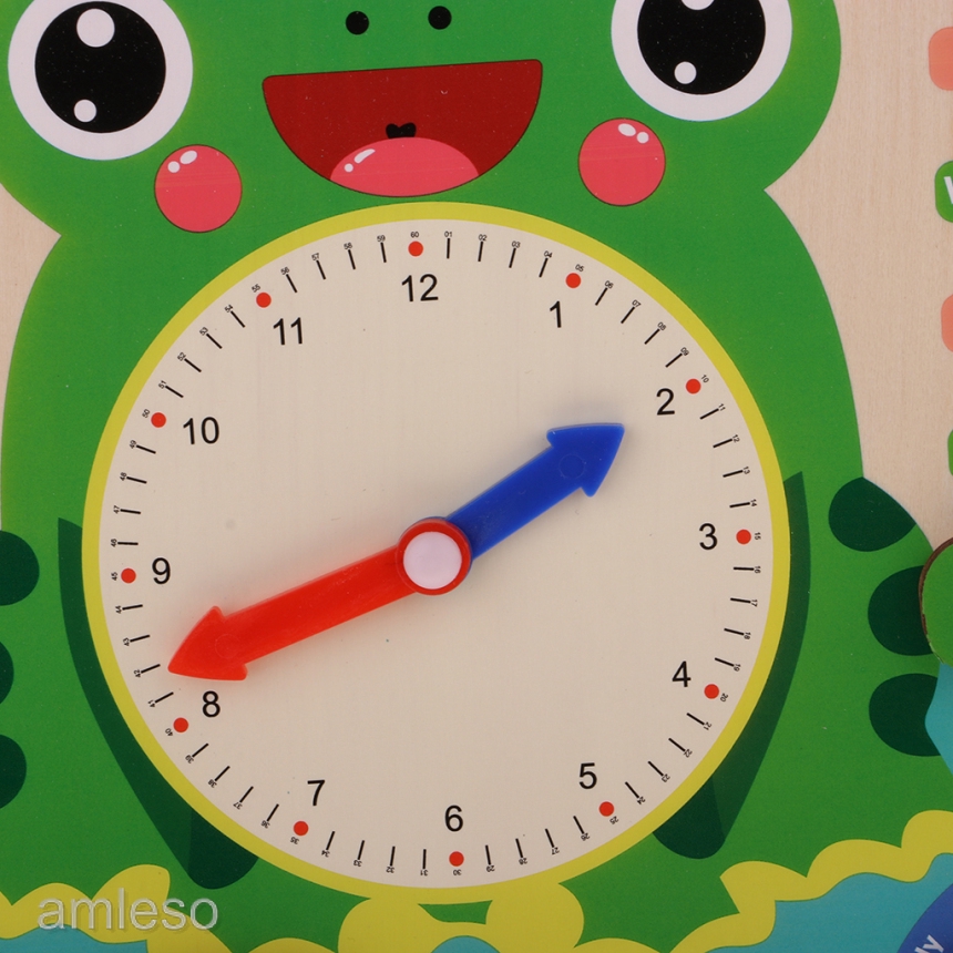 Wooden Calendar Clock Educational Weather Season Toys For Kids Clock S2A5 R6W2 