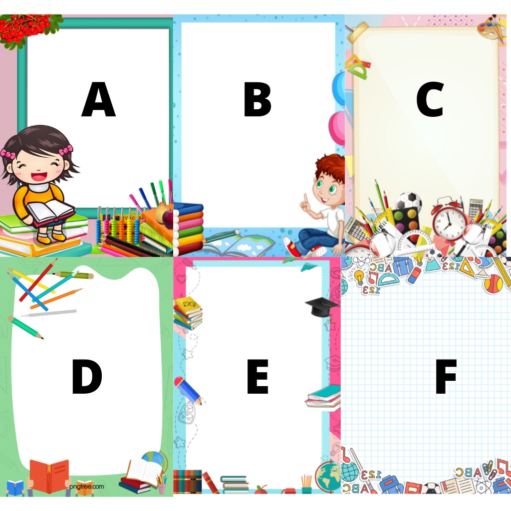 Laminated Charts for Kids (Blank Writing Chart with border) A4 | Shopee