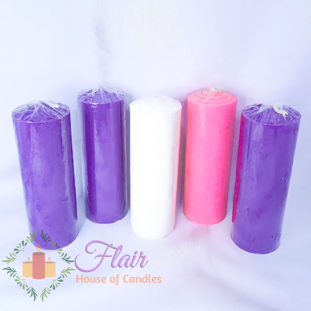 Flair 507 Advent Candle Set Unscented Smokeless Dripless Pillar Candle
