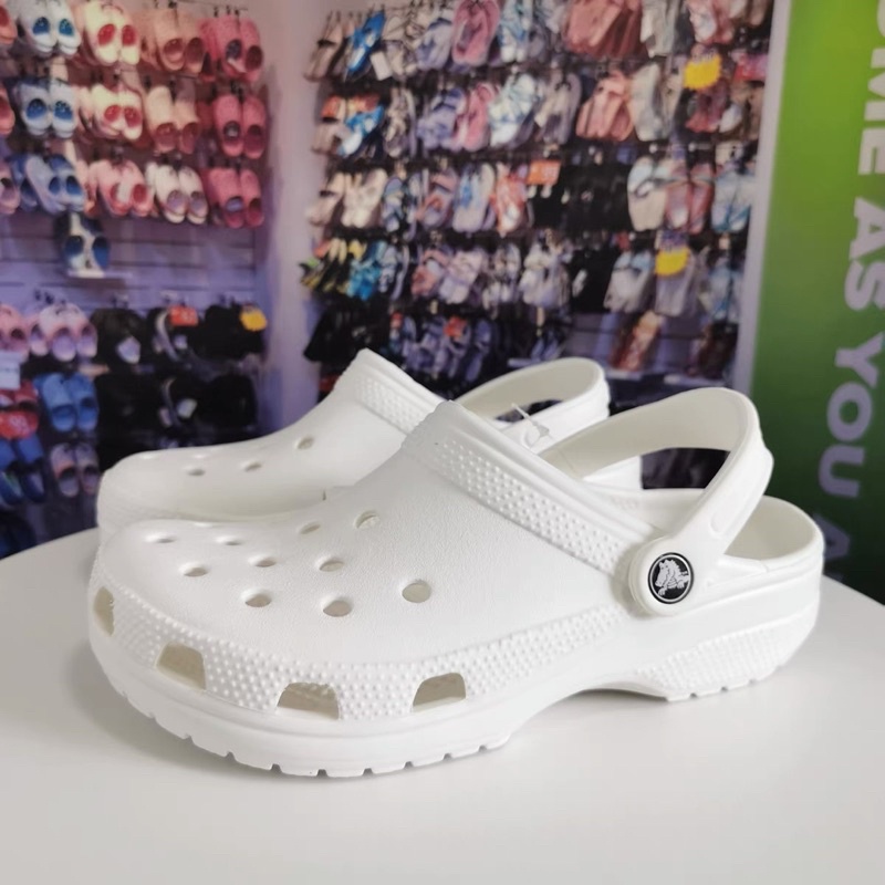 white crocs with designs