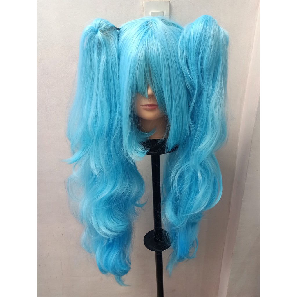 blue cosplay wig