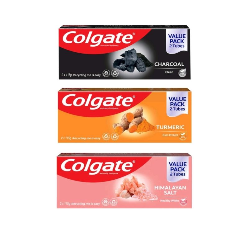 Colgate Toothpaste Charcoal/Turmeric/Himalayan Salt Value Pack (2 tube) Shopee Philippines