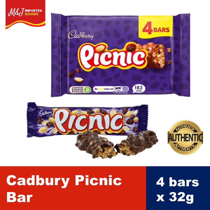 Cadbury Picnic Bar 4 Bars x 32g (128g) Shopee Philippines