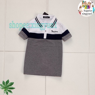 unisex kids polo shirt Tricolor fashion stretch cotton /for 1 year to 14 years/7 colors/DKK #6