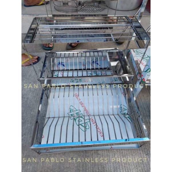 3 divsion dish rack dish drainer pure stainless Shopee Philippines