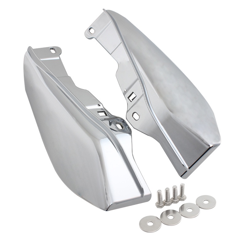 Motorcycle Chrome Mid-Frame Engine Air Deflector Heat Shield Trim For ...