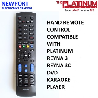 Platinum Hand Remote Control PTRC-7000 Compatible with Platinum Reyna 3 and Platinum Reyna 3C DVD Ka