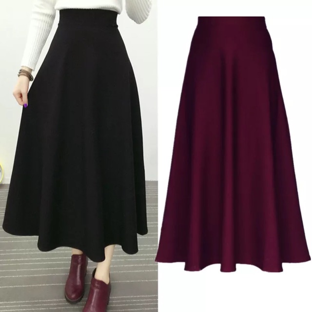 plain maxi skirt