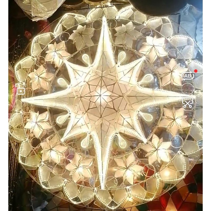 42 inches Super big Tala Capiz Lanterns Parole - Warm White | Shopee ...