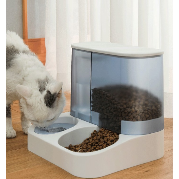 2.8L large Capacity Dog Cat 2in1 Auto Water Food Integrated Feeder Cat ...
