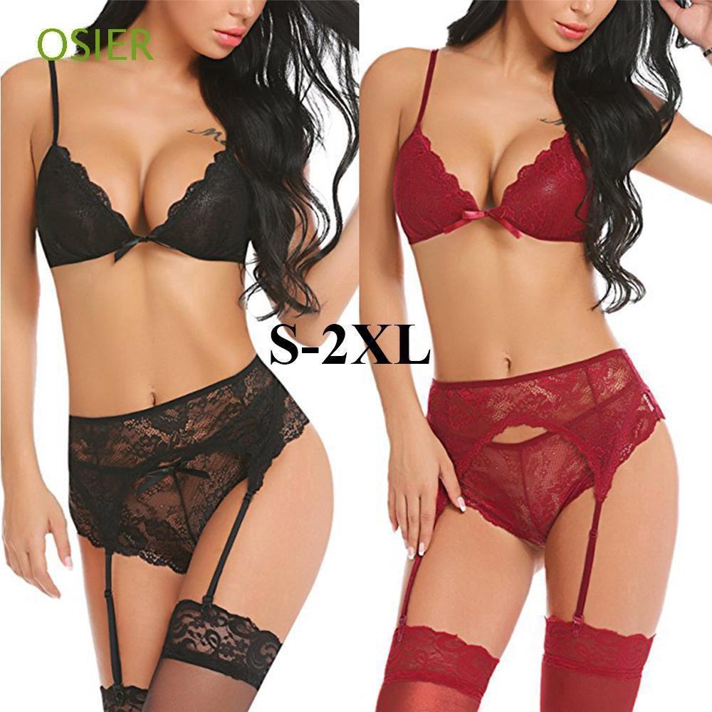 Women Underwear Floral Lace Babydoll Sexy Lingerie Set No