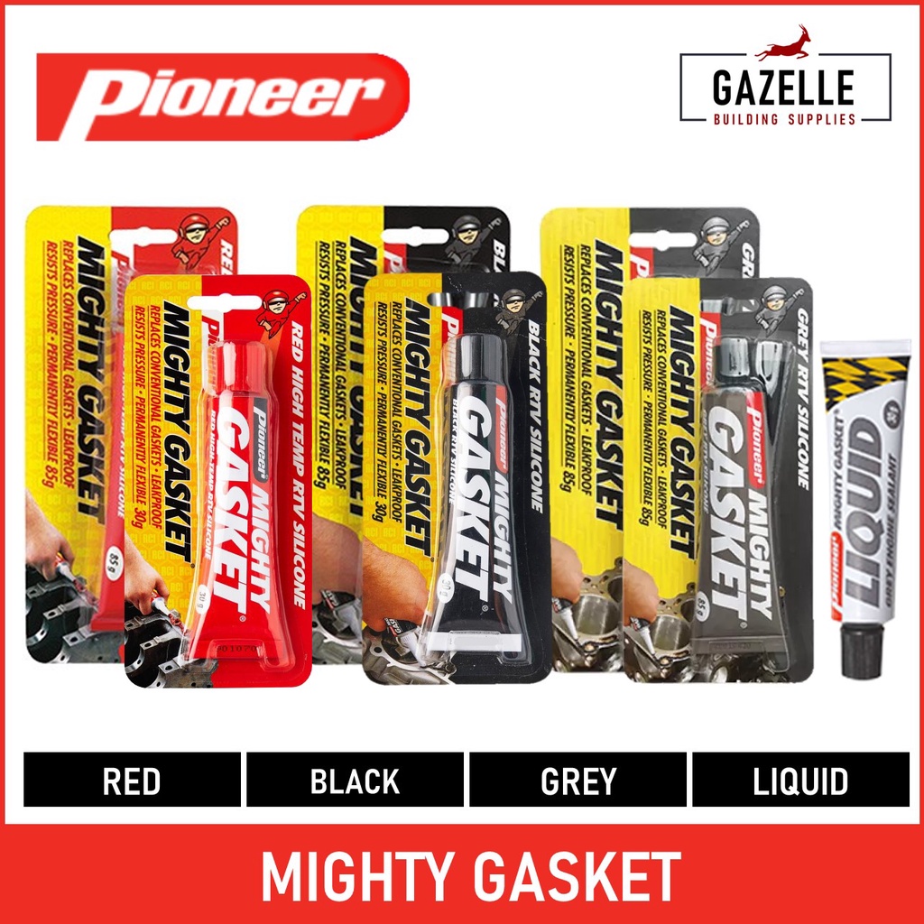 Pioneer Mighty Gasket Black / Grey / Red High Temp RTV Silicon / Liquid
