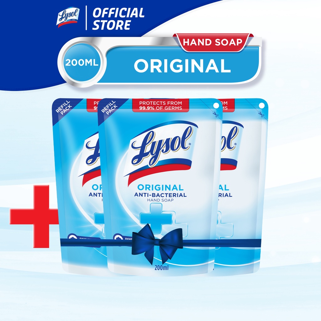 Lysol Antibacterial Hand Soap Original 200ml Refill Triple Pack Shopee Philippines
