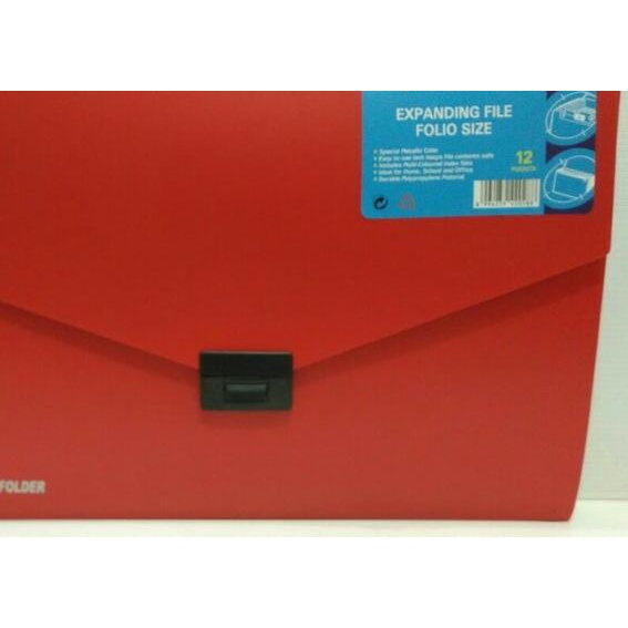 Expanding File Folio with handle grip / Harmonica map / InterX Tote