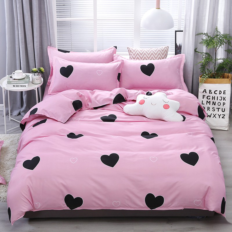 Pink Duvet Cover Set Black Love Design Duvet Cover Set For