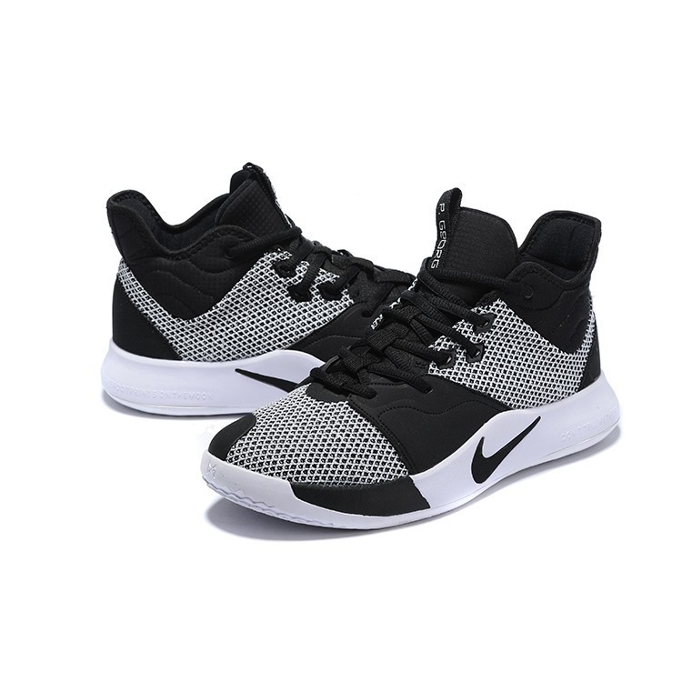 paul george 3 black and white