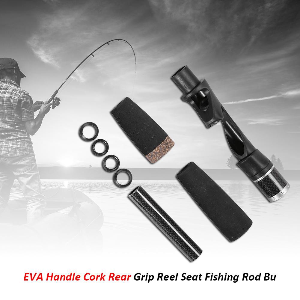 Black EVA Spinning Fishing Rod Handle Rod Building Repair Trigger Split Grip 