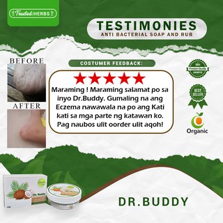 Set A of Dr.Buddy Anti-Bacterial | 1Soap + 1 Rub | Coconut Soap | 100g | Acne | Skin Problem | #8